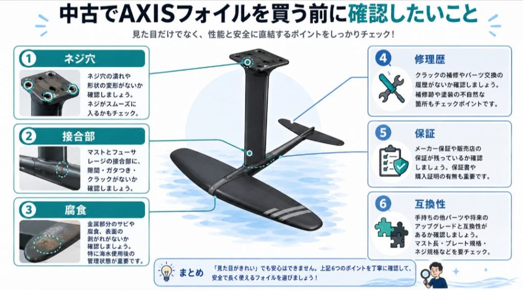 AXISフォイルを中古で購入する前に確認したいポイント